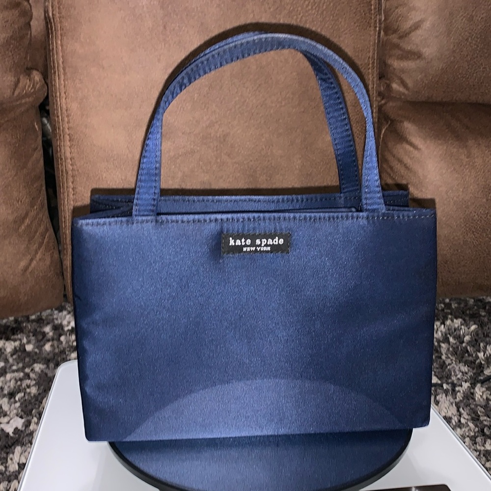 Kate Spade Vintage Sateen Navy Blue Mini Purse